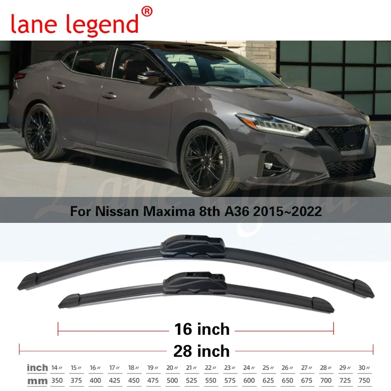 Car Front Wiper Blade For Nissan Maxima 8th A36 2015~2022 2020 2019 2018 Windscreen Windshield Windows Wipers Accessories 2017