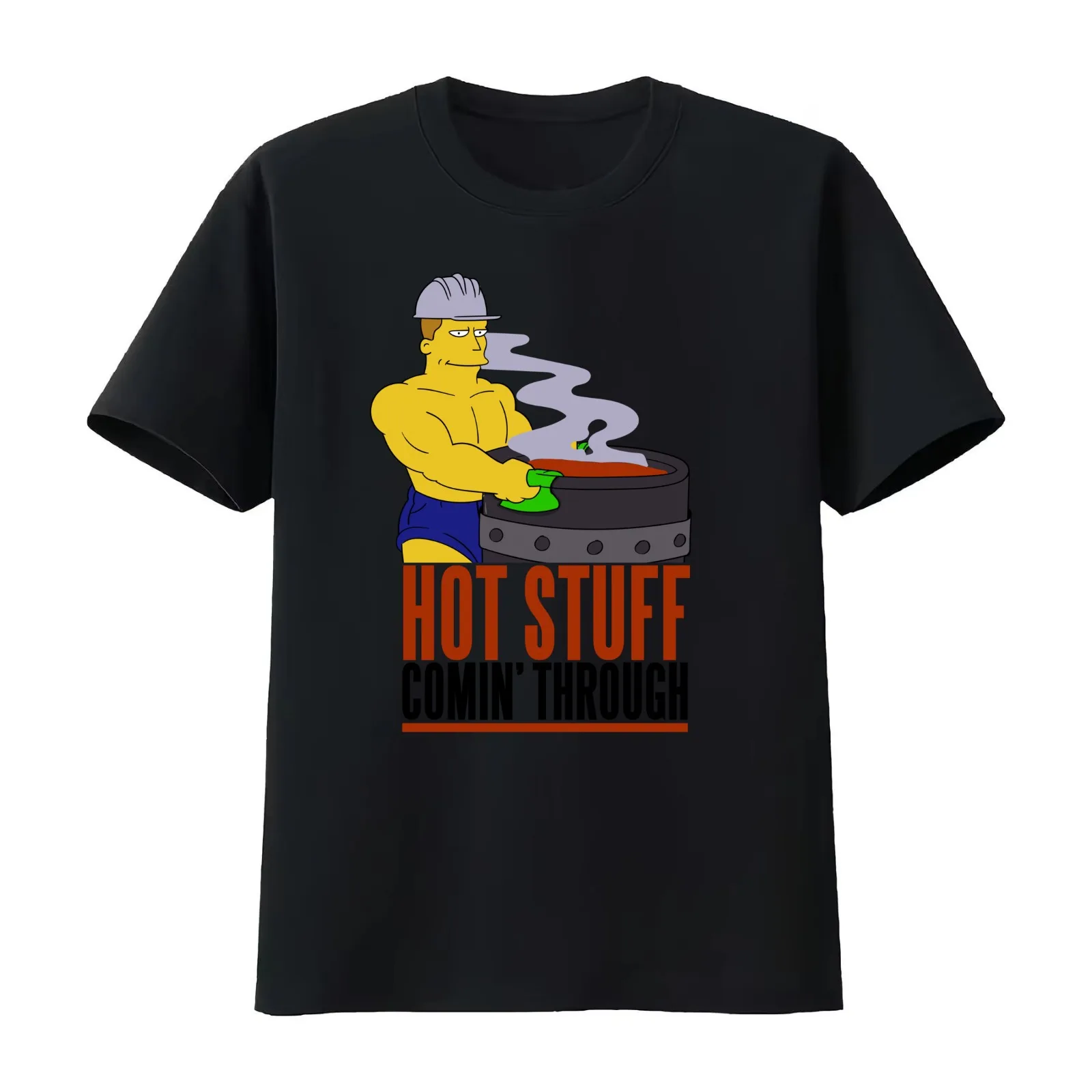 The Gay Steel Mill Hot Stuff Comin Through T-Shirt Summer Casual Cotton Tee Oversized Streetwear Tops Vintage Graphic Print