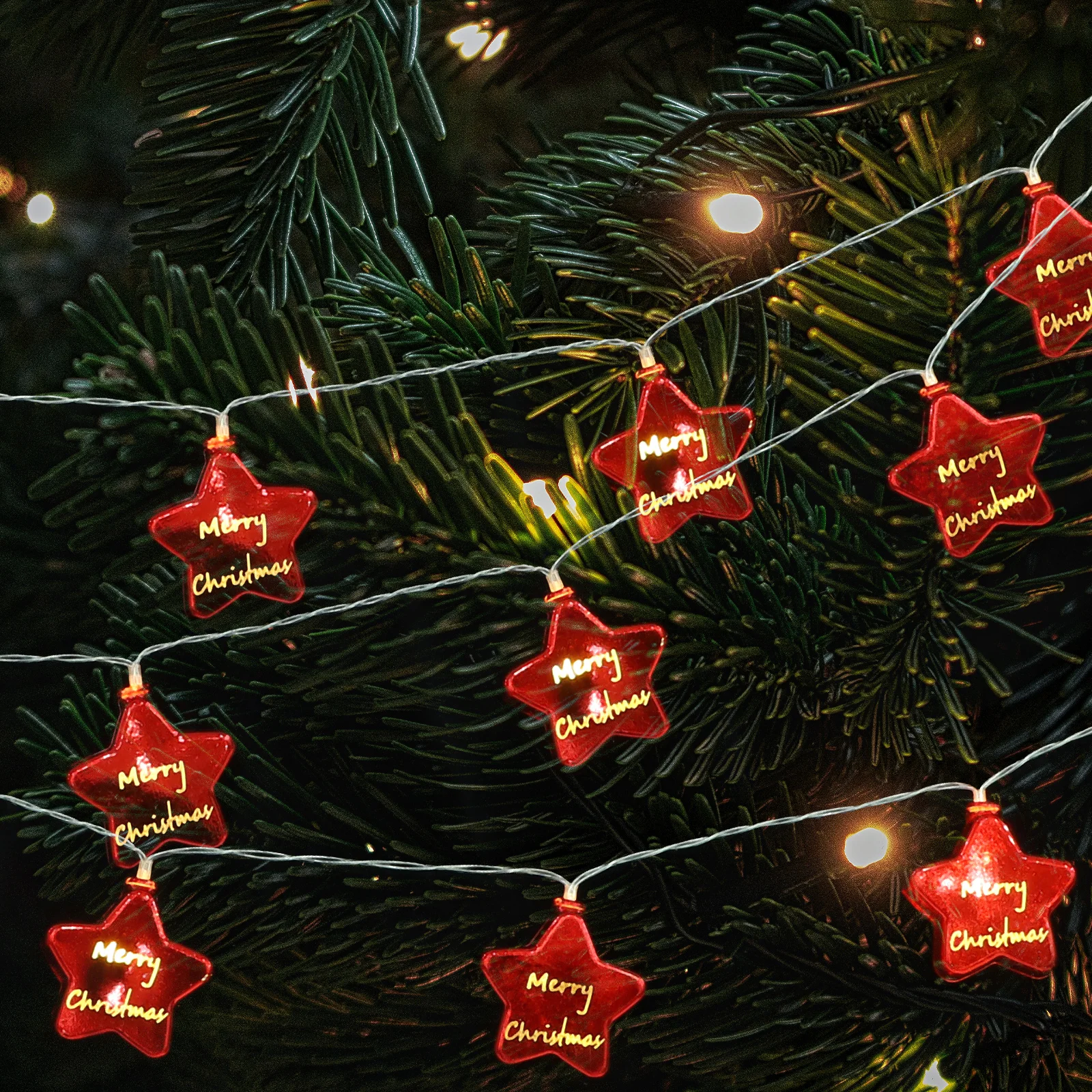 

Christmas String Lights Powered Led Garland Decorative Fairy Lights Indoor Fireplace Tree Party Xmas Ornament