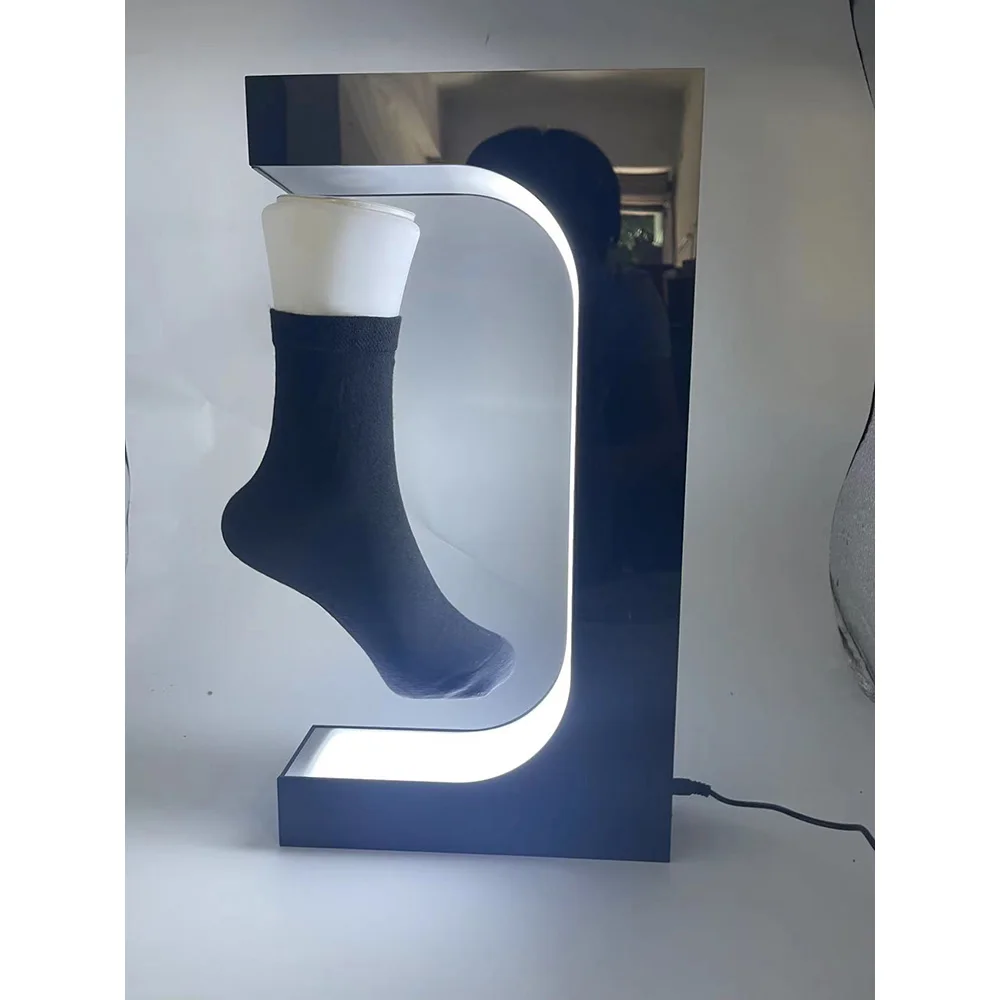 

Customize Acrylic Rotating Magnetic Levitating Sock Display Rack For Advertisement
