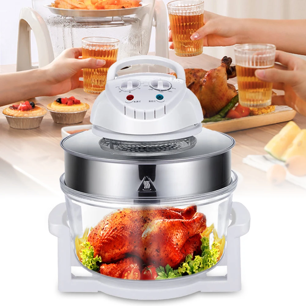 Household Oil-free Air fryer 17L visual glass lightwave oven multi-function electric fryer oven air oven