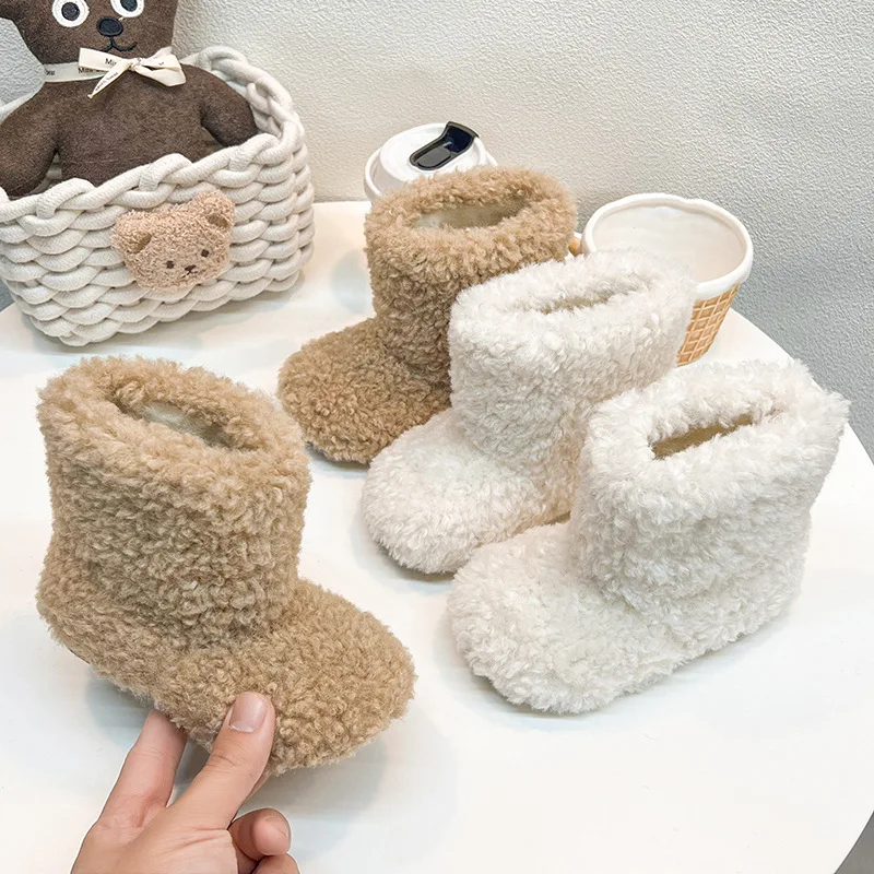Children Warm Snow Boot Girls Winter Soft-soled Non-slip Short Boots Baby Lightweight Cotton Shoes Kids Perfect Outdoor Outfits