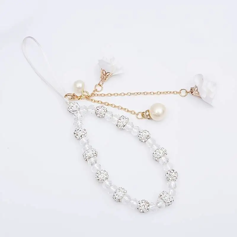 Gorgeous Crystal Flower Lanyard Phone Strap Charm