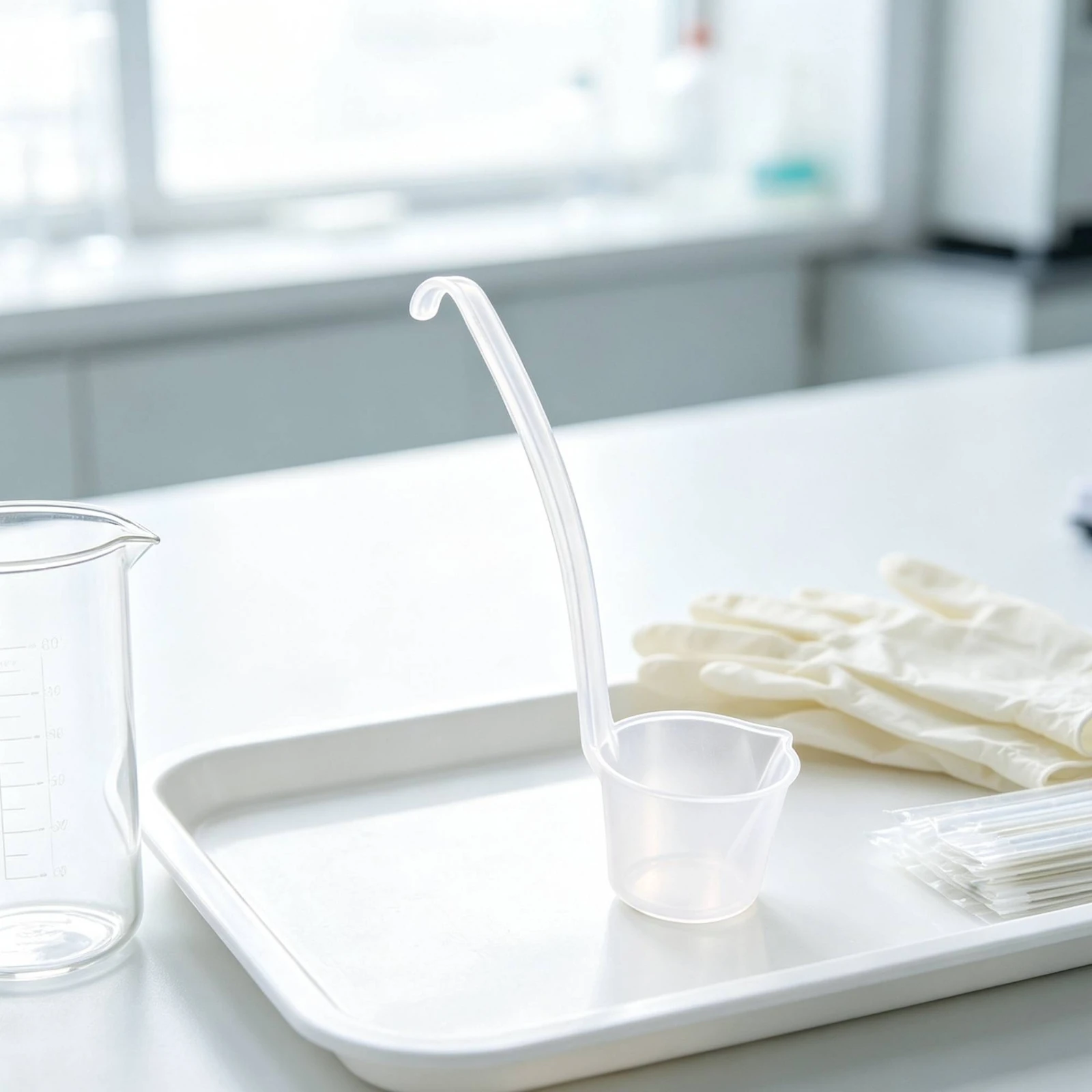 Measuring Scoop with Spout Long-Handled Plastic Measuring Scoop Taza Medidora Translucent Vaso Medidor De Plástico Lightweight