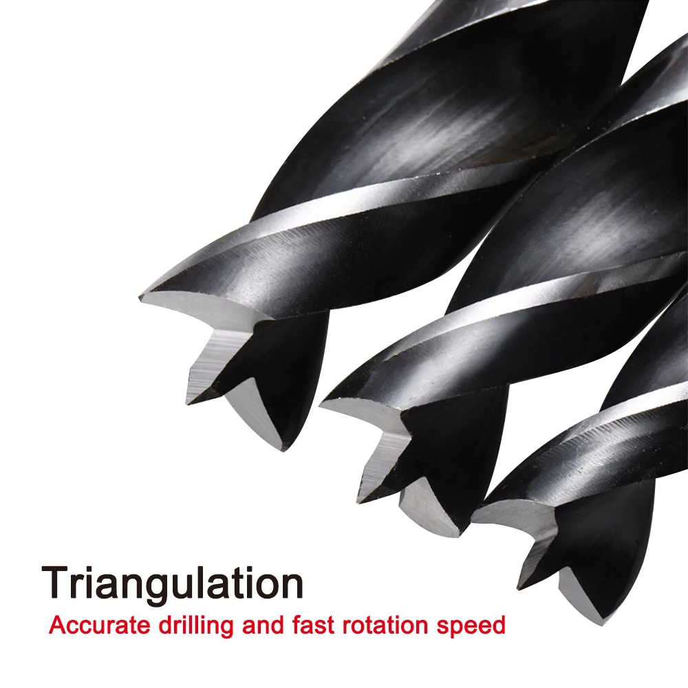 8 قطعة 3-10 مللي متر ثلاثة وأشار النجارة الحفر تيار مستمر فرع الحفر الحفر مثقاب كهربائي الحفر تويست أداة الحفر صندوق بلاستيكي مجموعة #5