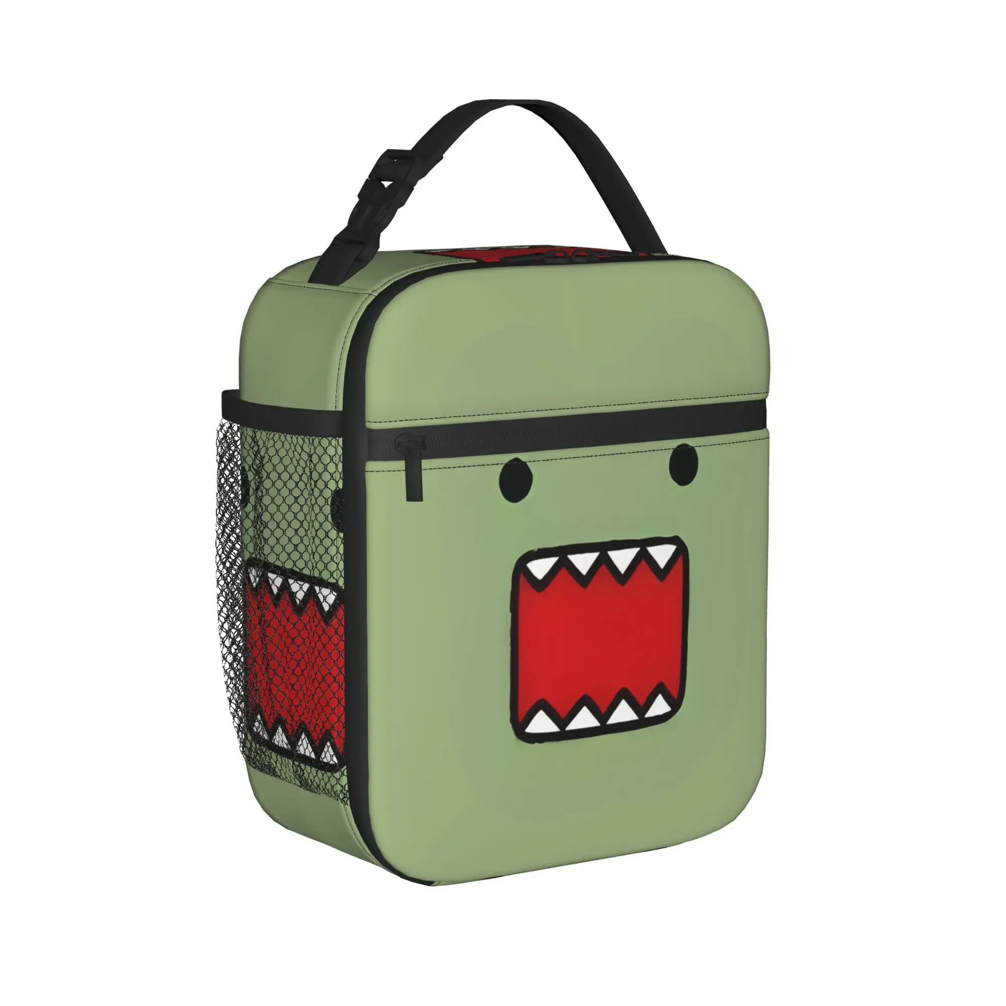 Domo Kun Doll green Lunch Bag For Child  Graphic Lunch Box Fun School Cooler Bag Convenient Waterproof Thermal Lunch Bags
