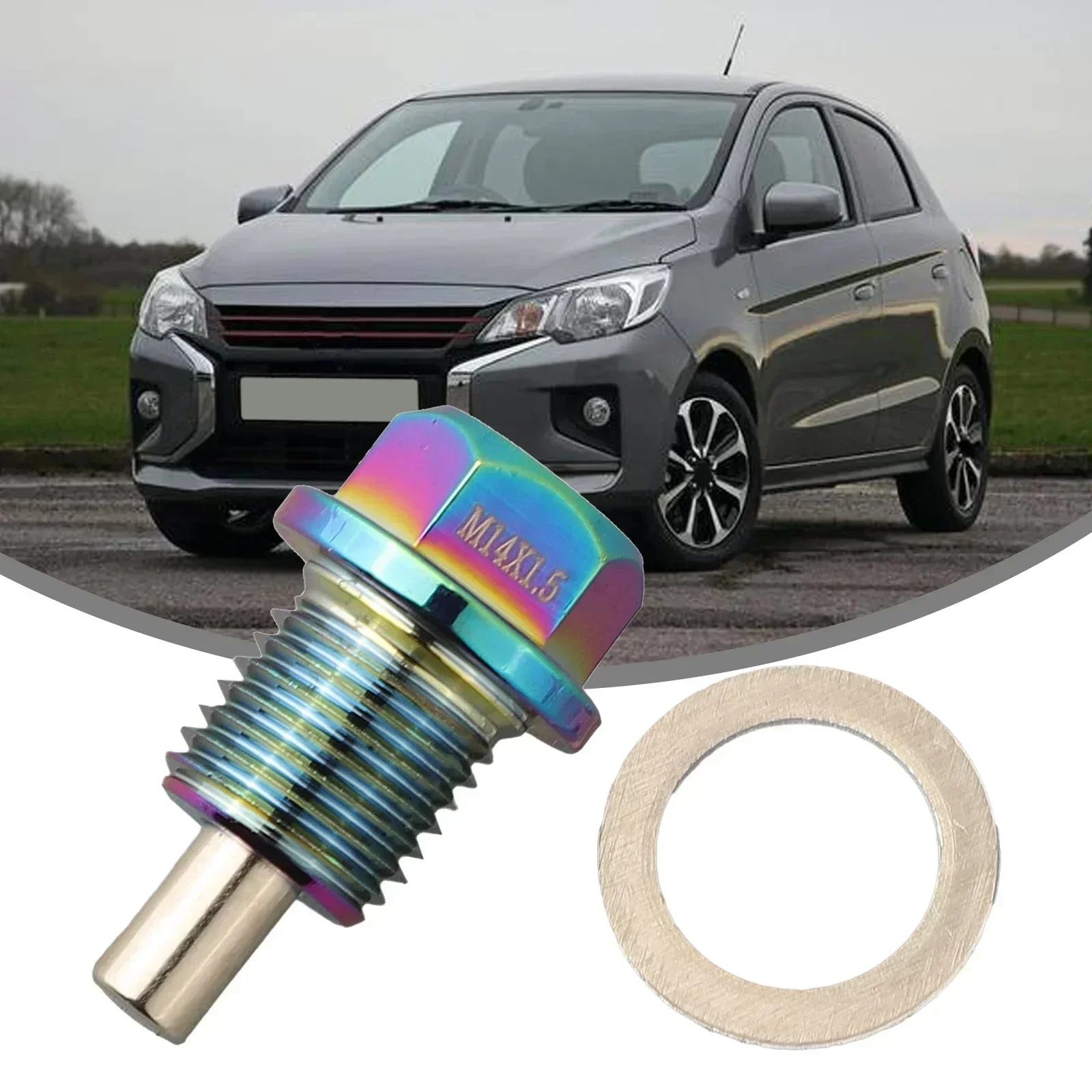 1Pc Car Engine Aluminum Alloy Magnetic Fastener Oil Drain Plug Screws M14*1.5 Fit For Suzuki Mitsubish Auto Engines Bonnets