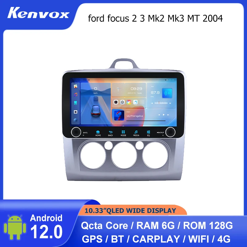 

10.33"WIDE Android Car Radio For Ford Focus 2 3 Mk2 Mk3 MT 2004-2011 Screen Multimedia Video Player GPS Navigation Carplay 2Din