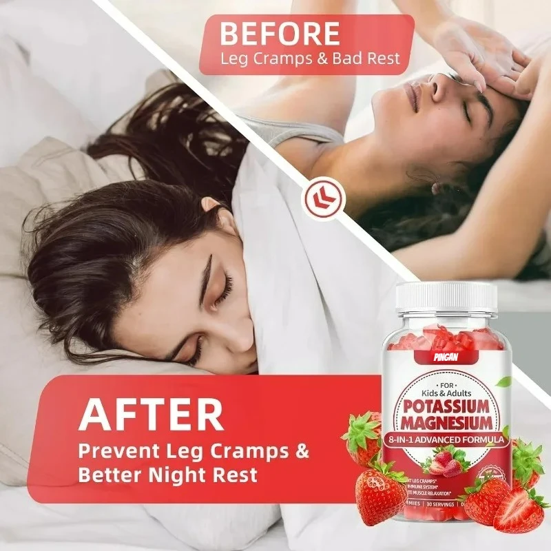 

Железнования для взрослых, добавки магниевого калия с высокой впитывающей способностью, содержащие витамина B6 для спазмов ног и здоровья мышц