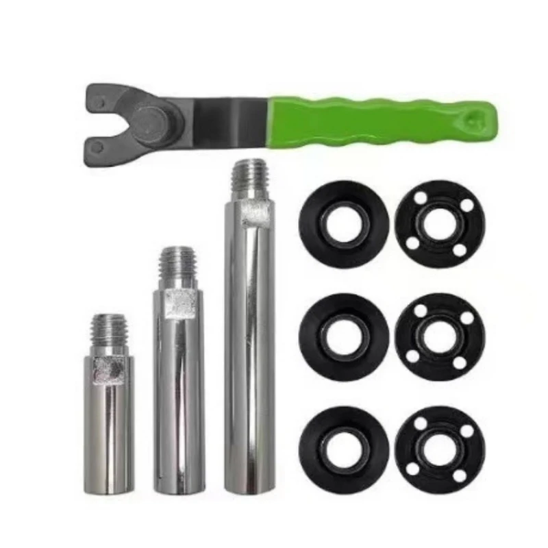 

A2BE Heavy dutys 5/8-11 Threaded Extension Rod Set Adjustable Wrench Nut 10PCs Accessories for Enhances Tool Flexibility