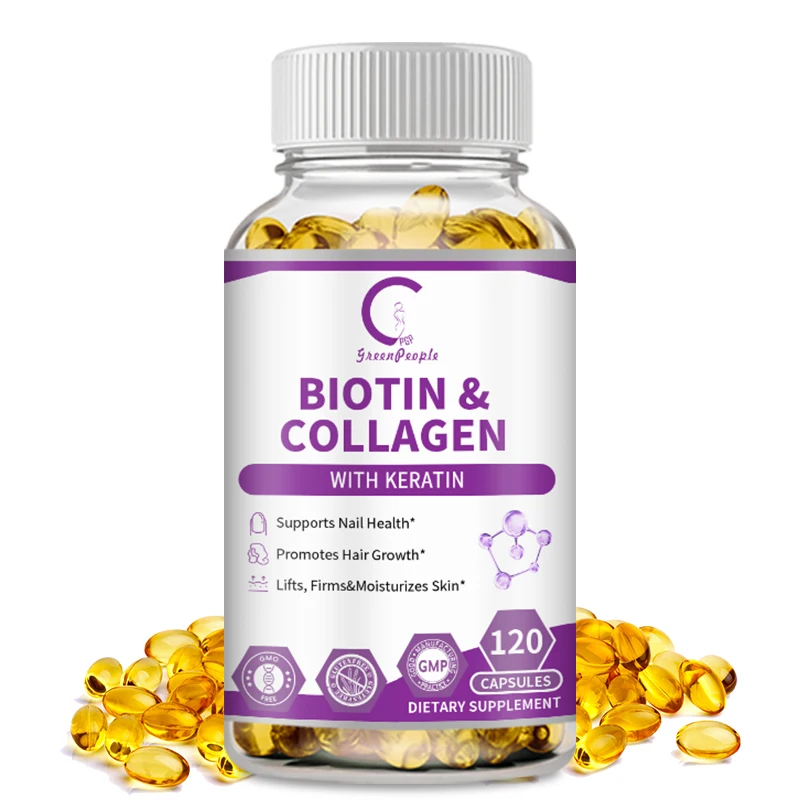 

Gpgp Greenpeople Collagen Biotin Capsule Biotin for Hair Health Hair Dry Hair Follicle Repair Skin Hydrolyzed Adult Beauty Care