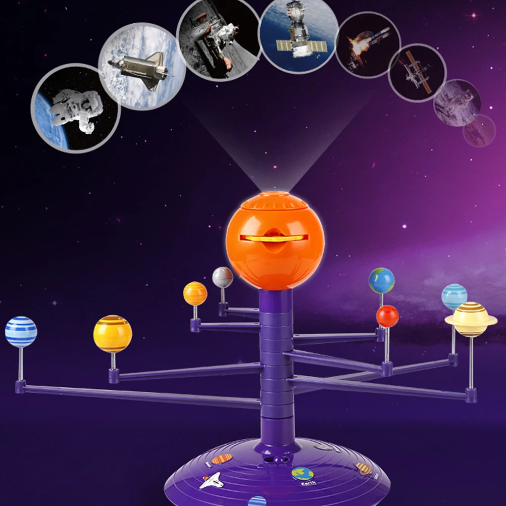 Sonnensystem Sprachprojektor Spielzeug Pädagogische Kinderspielzeug Planetarium Bausteine STEM Geschenk