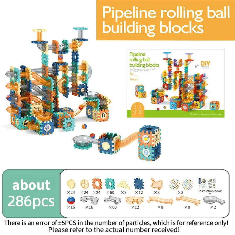 

MOC Technocal Rolling Ball Track Building Blocks Child Concentration Training Educational Toy