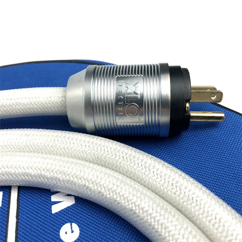 XLO Unlimited Power Cable HiFi Audio Amplifier AC Power Cord Aluminum Alloy Gold Plated US / EU Power Plugs