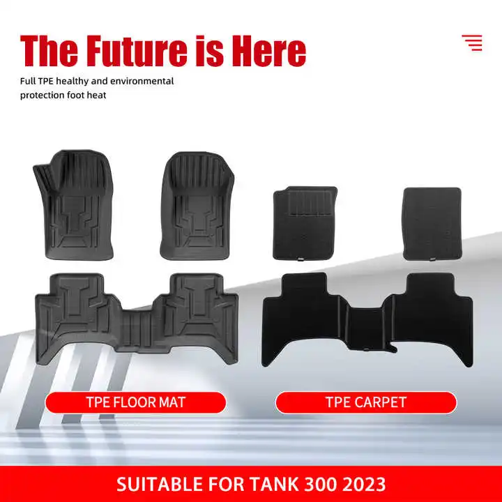 Custom TPE Material Car Floor Mats for GWM Tank 300 2021-2024 Fuel Car Mats Waterproof Non-slip Carpet Car Foot Mat Carpet Type image 2