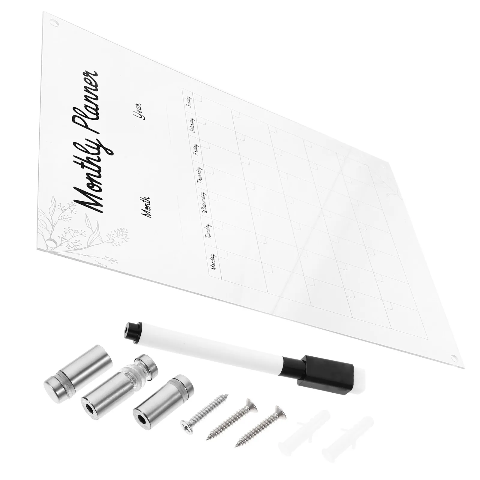 1Set Transparent Acrylic Hanging Board Sign Lightweight Eco Friendly Door Message Planner Wall Mounted Erasable Memo Board Sign