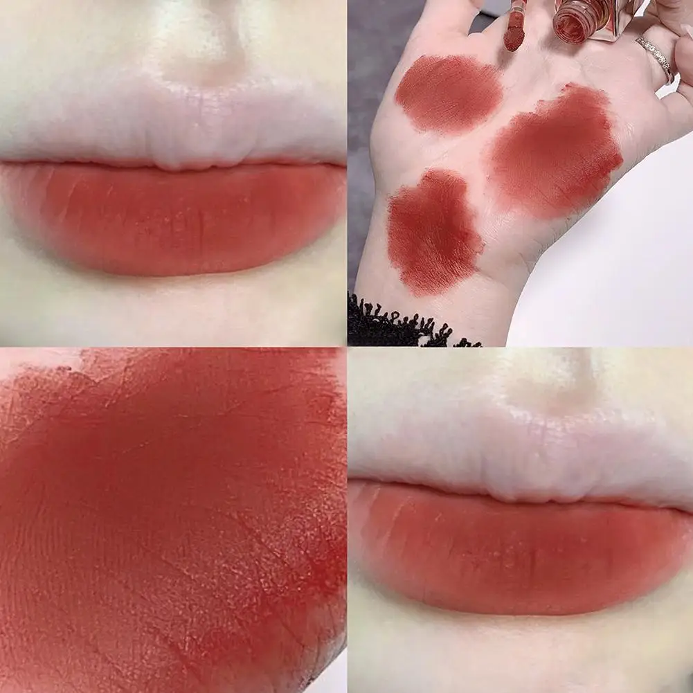 1Pc Velvet Matte Liquid Lipstick Nude Lipgloss Makeup Lip Fashion Natural Moisturizing Women's Glaze Cosmetics Tint Gloss B8E6