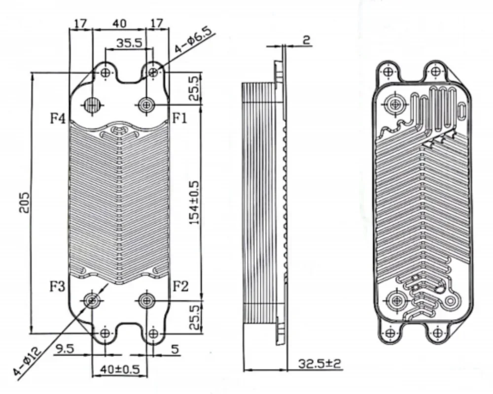 12 Plates  Heat Exchanger Stainless Steel Customized Brazed Plate Heat Exchanger For Homebrew Cooling