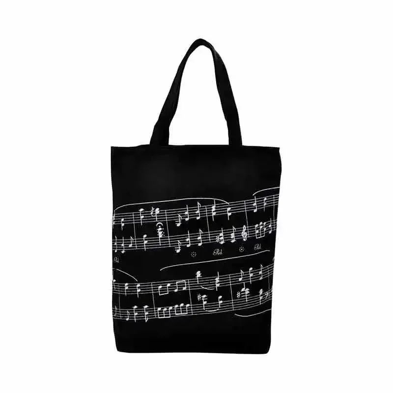 LW013 Reusable Grocery Bags,Music bag（Musical Notation Tote Bag）