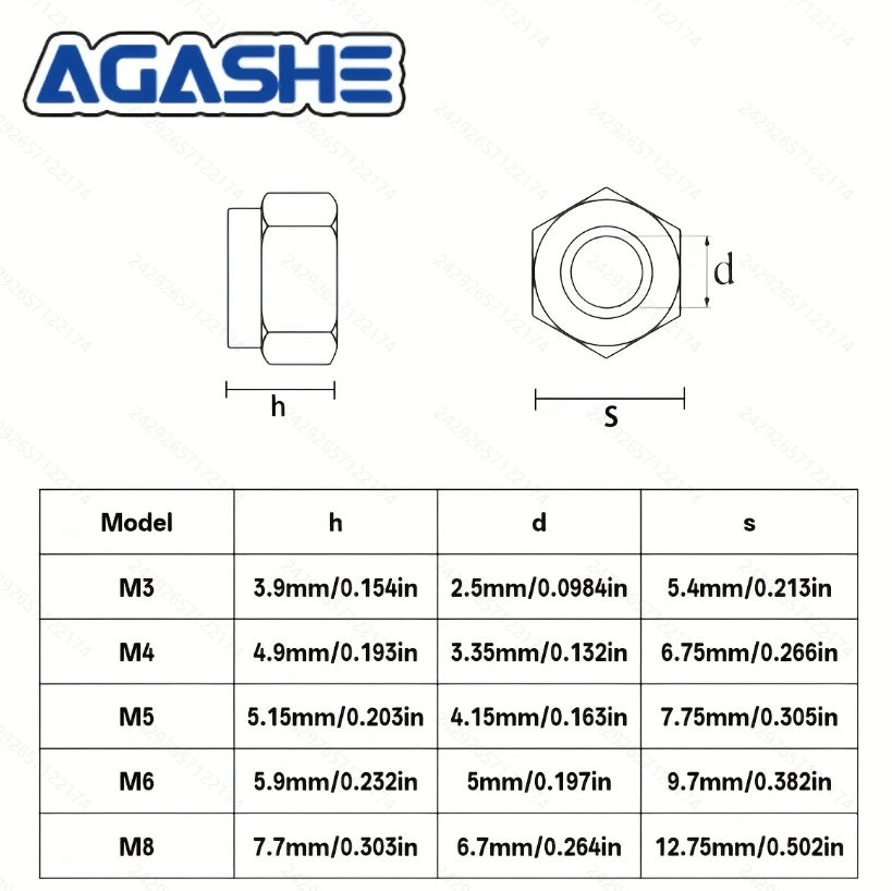 352 قطعة من أطقم صواميل M3-M8 من الفولاذ المقاوم للصدأ من الدرجة الأولى مع أجزاء مضادة للخياطة من النايلون، تصميم مضاد للأسنان اليمنى، شفاف