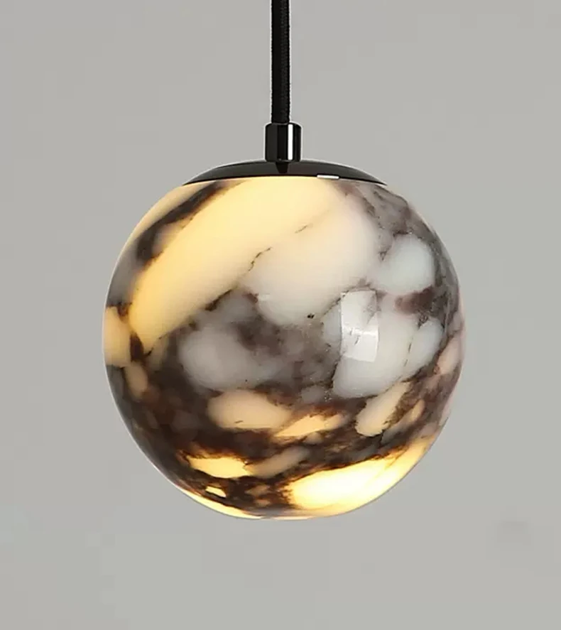 Natural Stone Pendant Lamp 12CM Wire Height Adjustable G9