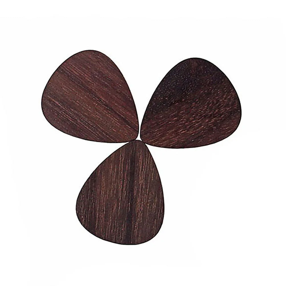 

3Pcs Rosewood Guitar Pick Nylon String Suitable Flexible Durable Acoustic Bass Ukulele Accessories Guitar Pick