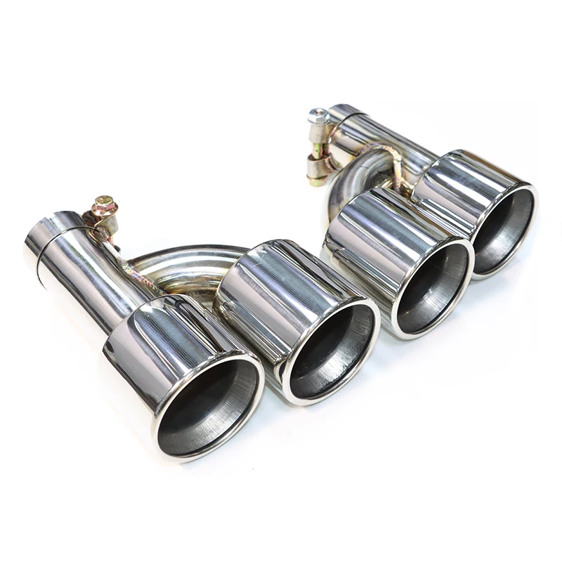 Car Exhaust For BMW 640i 535i Muffler Tip Dual Exhaust Pipe Stainless Steel Car Exhaust Tip H Shape Original Bumper Muffler Tip