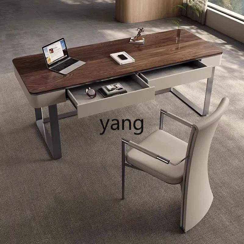 مكتب مكتب LH Walnut للمنزل مكتب كمبيوتر بسيط وحديث