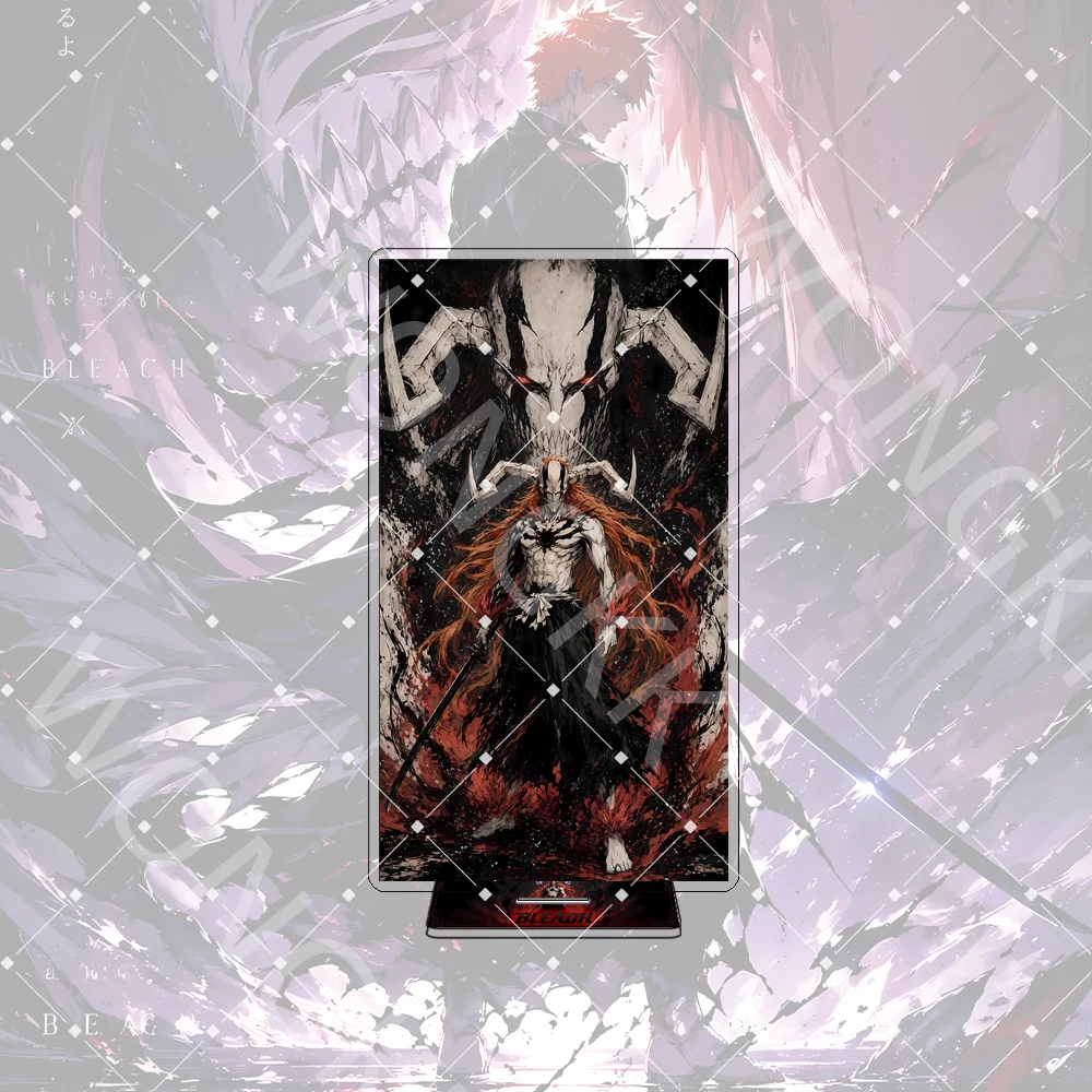 Anime BLEACH 15CM Acrylic Stand Keychain Anime Stand Ichigo Kurosaki Rukia Kuchiki Home Room Decor Anime Fans Collection Gift