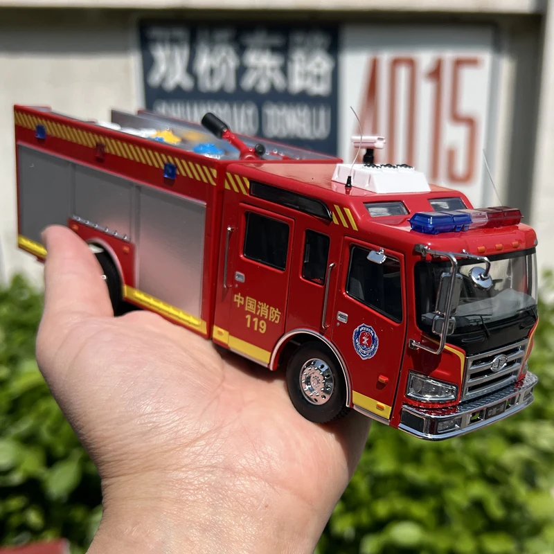 

Модель автомобиля для коллекционеров, 1:43, Китай, пожарная машина FAW, литая модель для коллекций, демонстрации и подарка для друзей