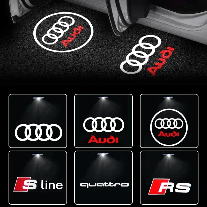 

2/4Pcs Car Door Welcome Light HD LED Projector Welcome Light For Audi Sline A6 A4 A3 A7 A5 Q3 Q5L Q7 Q2 S4 S5 S6 S7 TT
