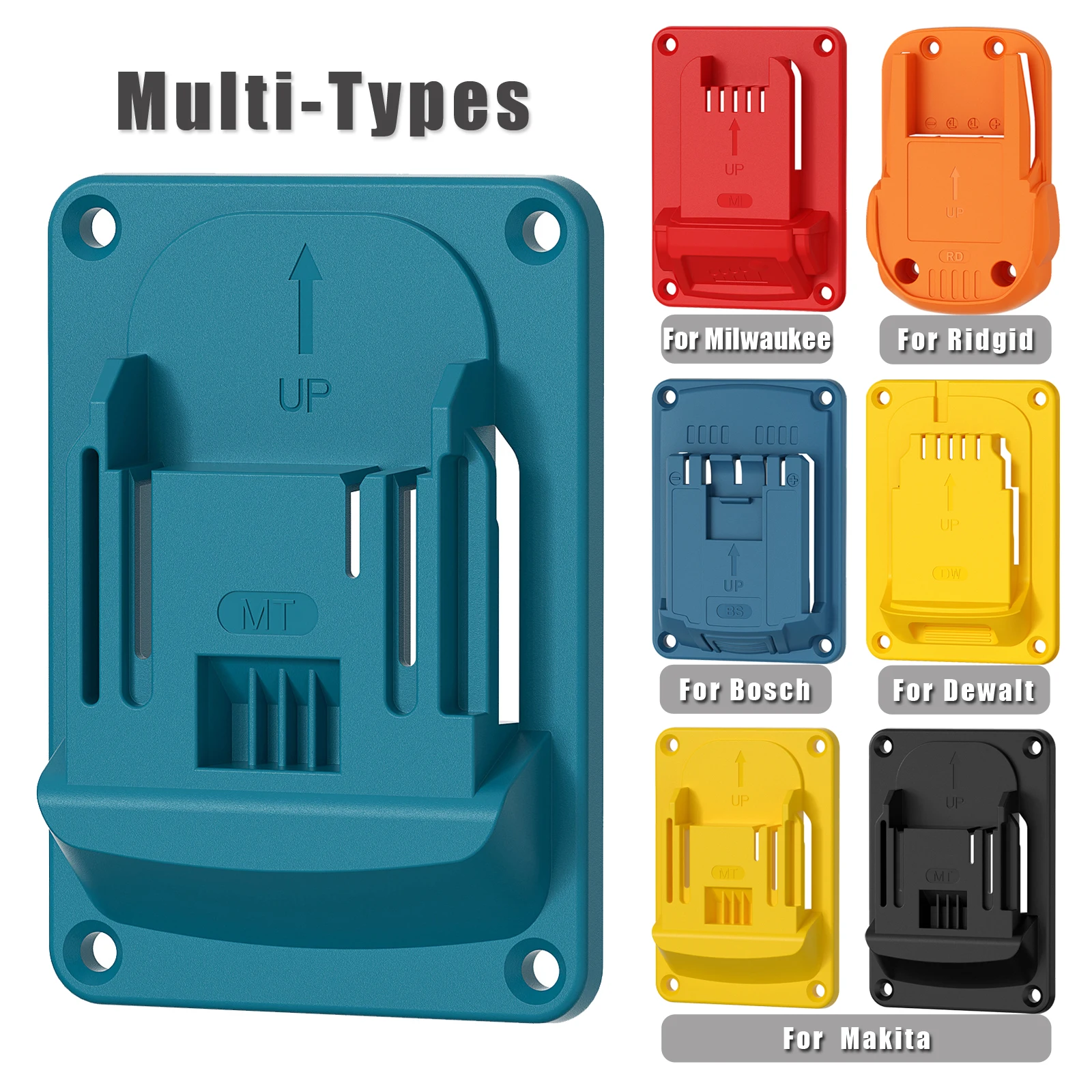 For Dewalt/Milwaukee/Makita/Bosch/Ridgid/AEG 18V Battery Tools Machine Holder Wall Mount Tool Bracket Fixe Device Tool Holder
