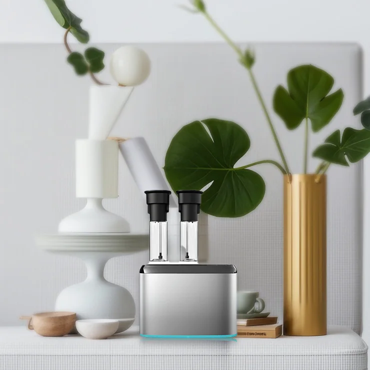 Умная бытовая техника Безводный ароматерапевтический распылитель аромата Диффузор с двойной насадкой Аромат Алюминиевый корпус Ультразвуковой электрический