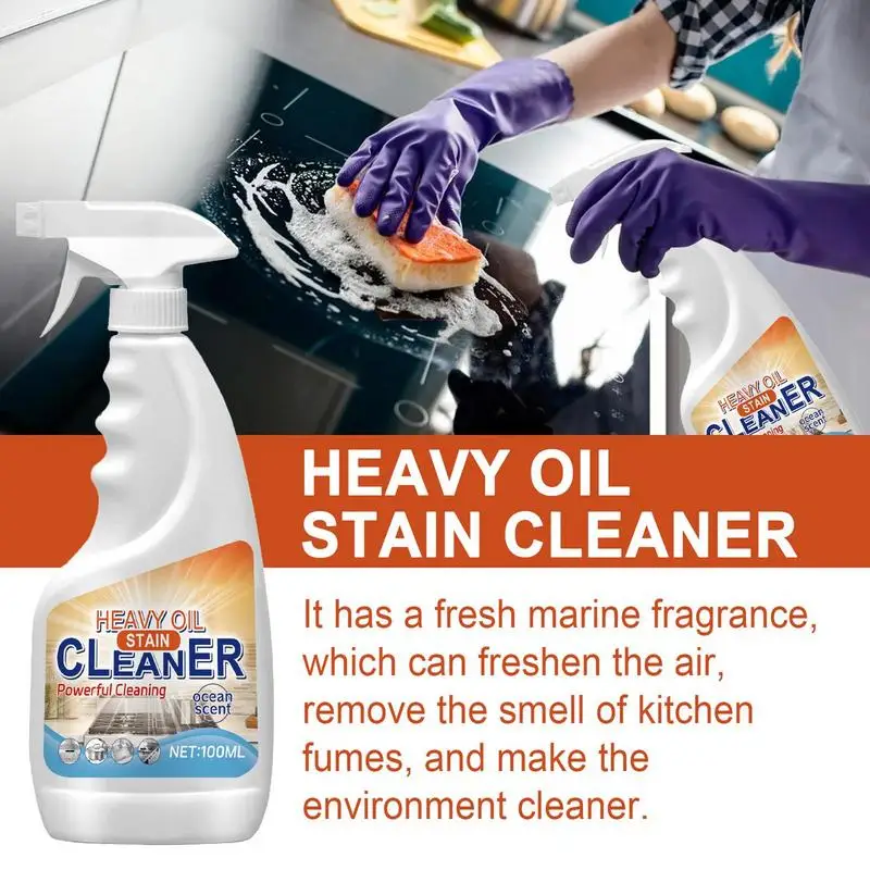 Heavy Oil Stain Cleaner Kitchen Powerful Stain Removal Cleaner Rinse Free Bubble Cleaner Kitchen Grease Cleaner Stain Remover