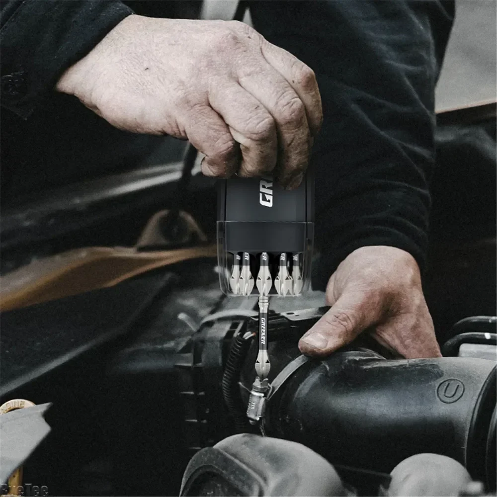 Screwdriver Bit Storage Box Tool Box 10 Holes Can Install Batch Header for Electric Tool Man Gift