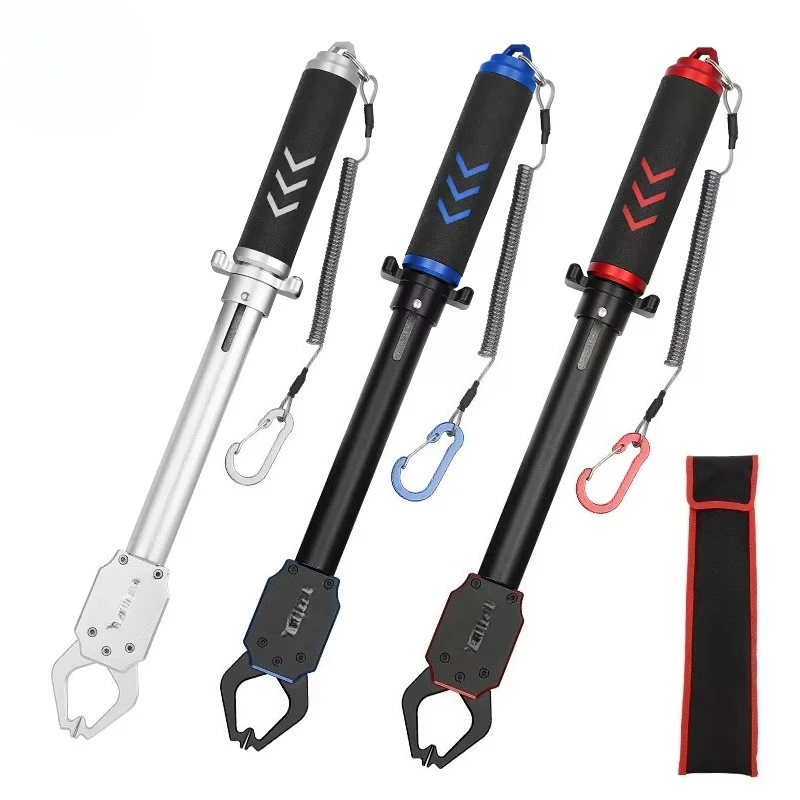 

Fishing Accessories Equipment 16.1inch Fish Lip Gripper with Scale Boat Great for Portable Weighing Fishing Lip Gripper