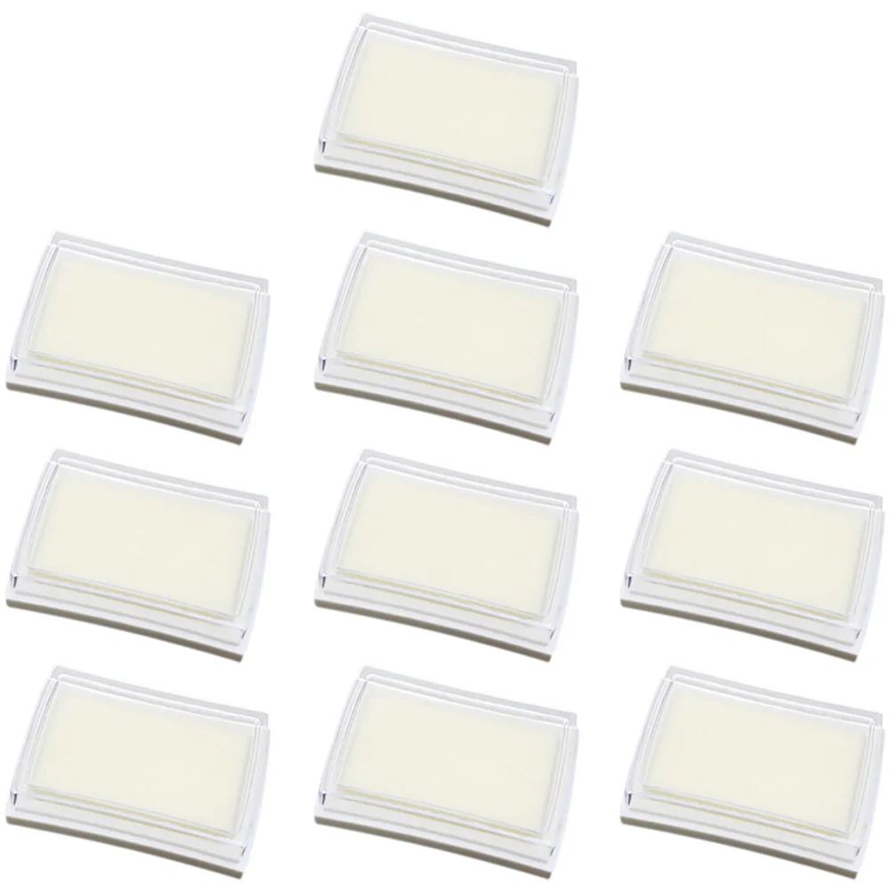 10pcs Office Blank Stamp Ink Pads Diy Reusable Ink Pads Diy Blank Stamp Ink Pads stamp pads washable ink pads