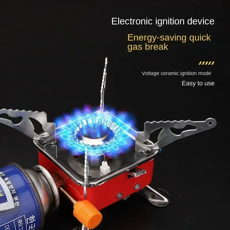 Portable Camping Gas Stove Mini Burner Cooker Foldable Windproof Cassette Stove Burner Hiking Picnic Cookware Barbecue BBQgrill