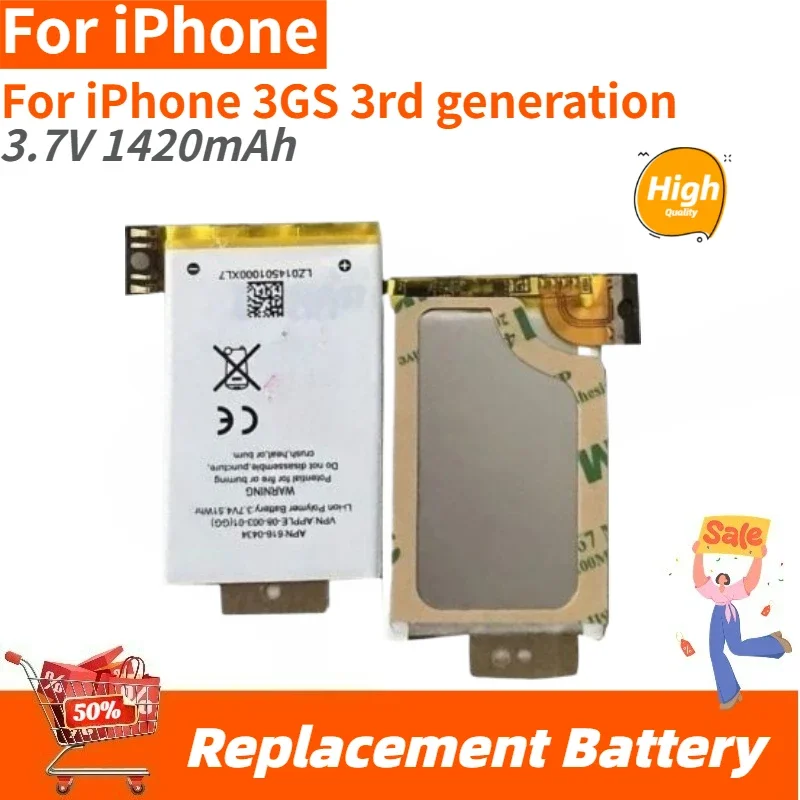 

High Quality battery 3.7V 1420mAh for iPhone 3GS 3rd generation Brand New Replacement Battery