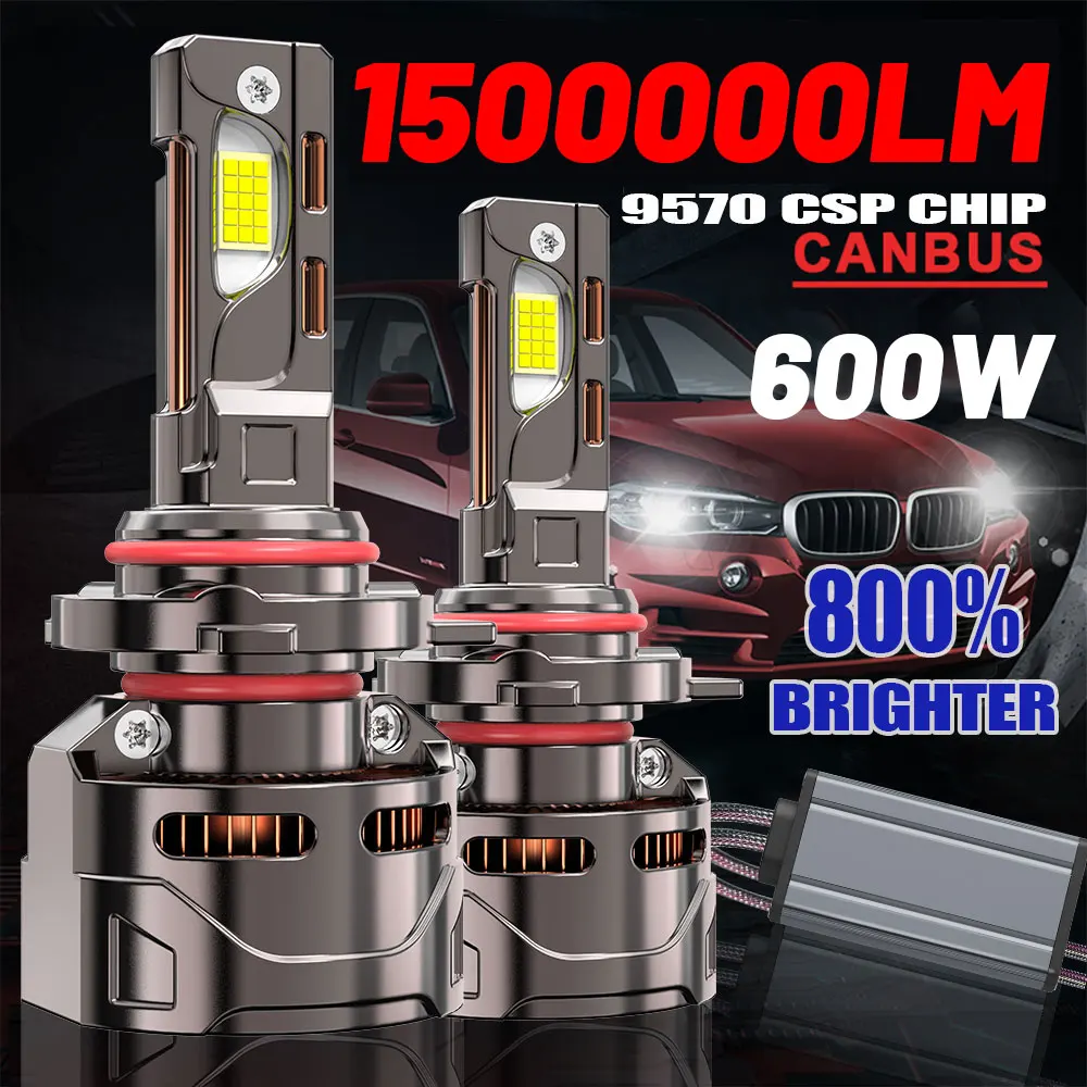 

Светодиодные лампы для фар NOCK H4 H7 H11 H1, 100000 лм, высокомощные, Canbus, с двойной медной трубкой, 7500K, автомобильные LED-фары, автолампы 12В