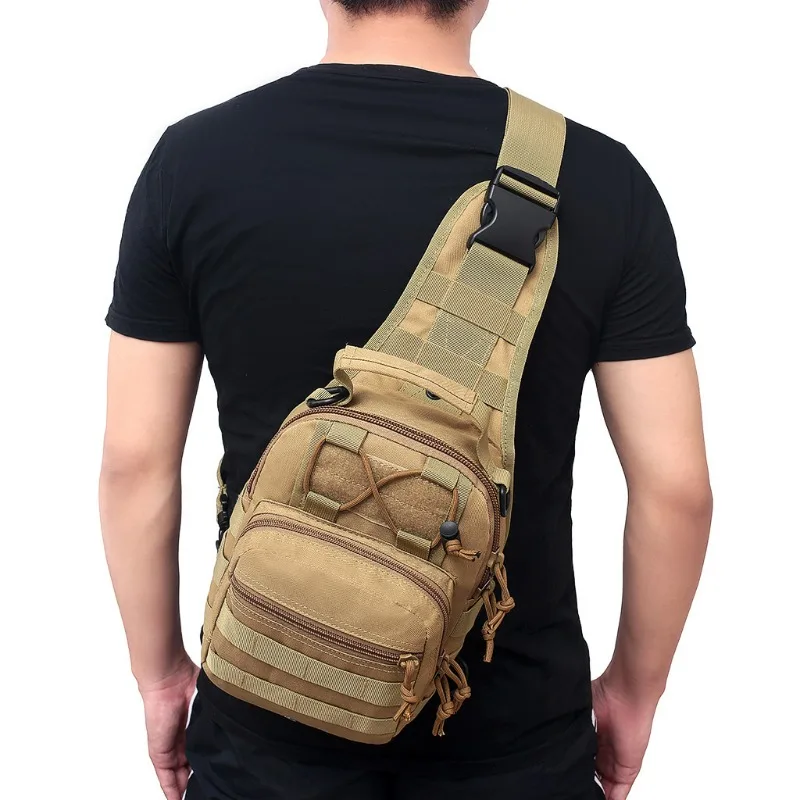 Chest Pack, Men's Crossbody Shoulder Bag with MOLLE System, Compact EDC Pouch