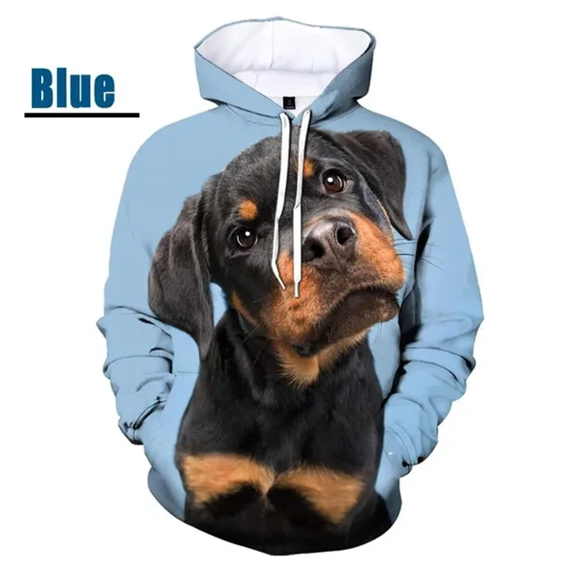 New 3D Rottweile Printed Pop Hoodies For Men Dog Lovina Graphic Sports Sweat-shirts Kid Fashion Streetwear Pullovers Cool Hoodie