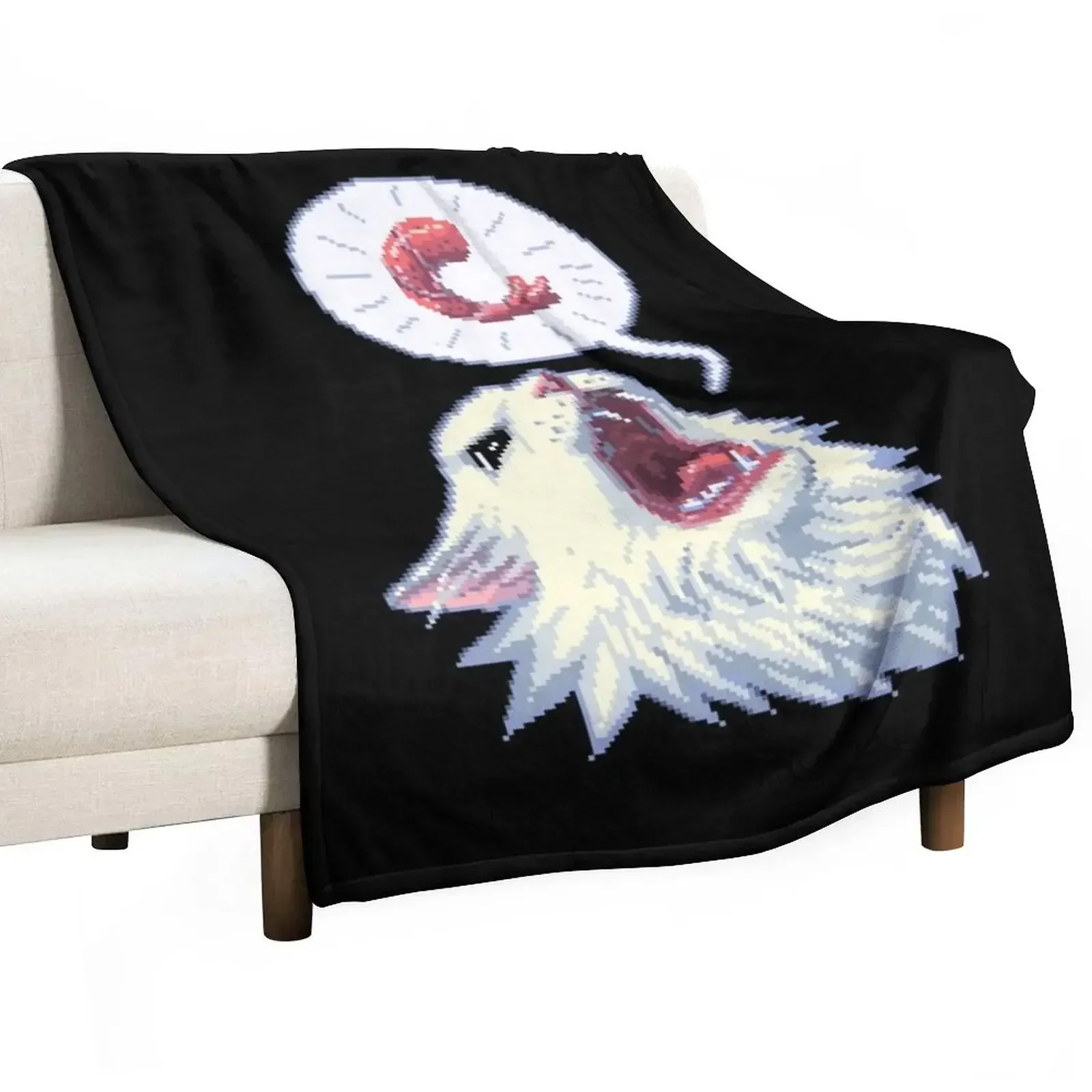 8-bit Shrimpin' Thurston the cat Throw Blanket Sofa Quilt Sofas Blankets