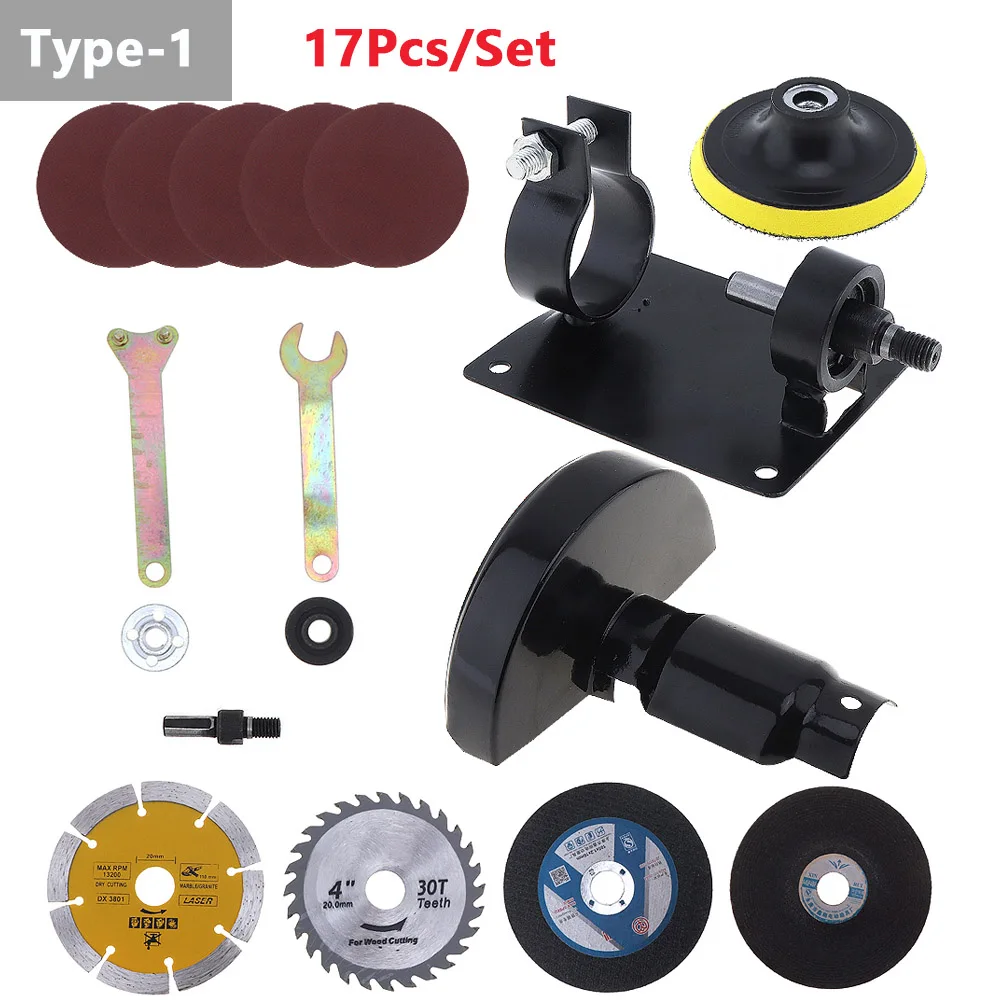 4-21pcs accessori per la conversione del trapano elettrico Set di strumenti lame da taglio per smerigliatrice angolare mola per la lucidatura del metallo del legno