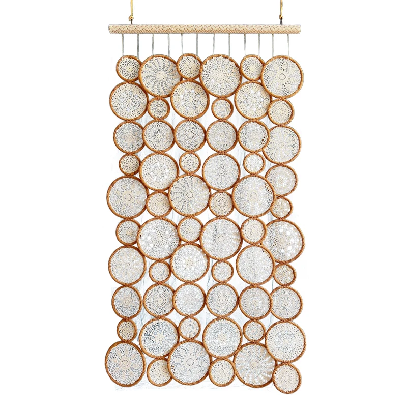 

Morocco background window art installation, screen partition door curtain, round hanging painting pendant