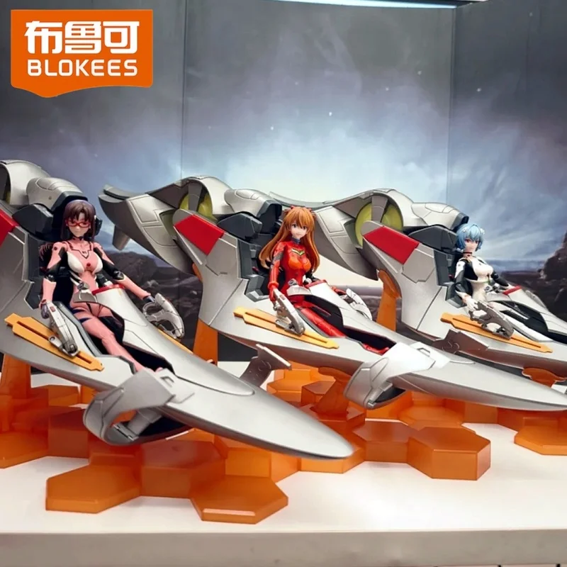 

Blokees Hot Genuine EVA Evangelion Anime Figure Ayanami Rei Makinami Mari Asuka Suit Model Collectible Toys For Anime Fans Gifts