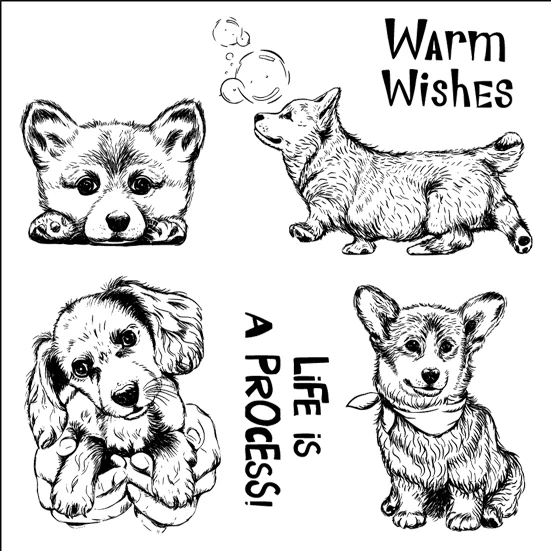 القط/السنجاب/الباندا/الكلب قطع يموت واضح Stamps سكرابوكينغ الحرف تزيين ألبوم صور النقش بطاقات صنع جديد