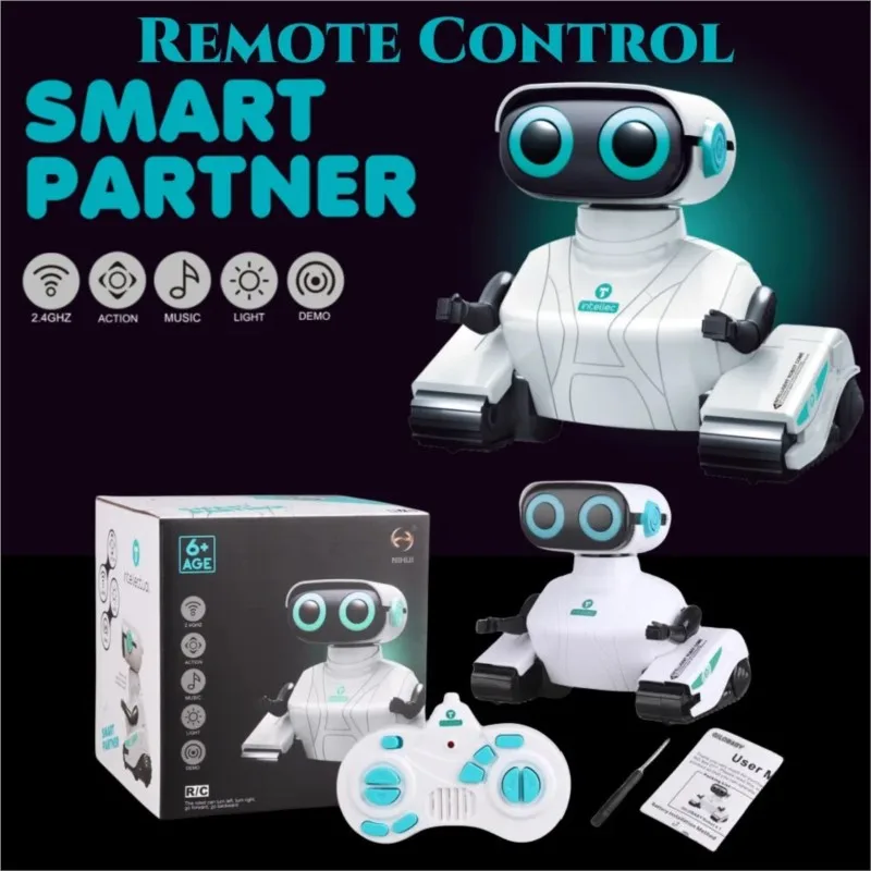 Zk30 Rechargeable Smart Robot Ebo Robot Toys For Kids Remote Control Interactive Toys With Music Dancing LED Eyes Children Gifts