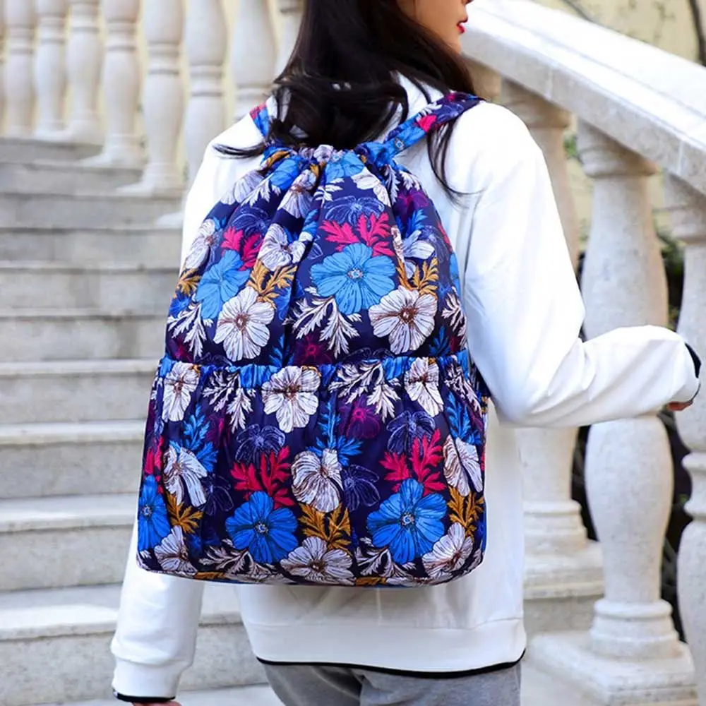 Drawstring Bag Sports Waterproof Travel Backpack Large Capacity Shopping Pocket Casual Daypack Bag Student Supply