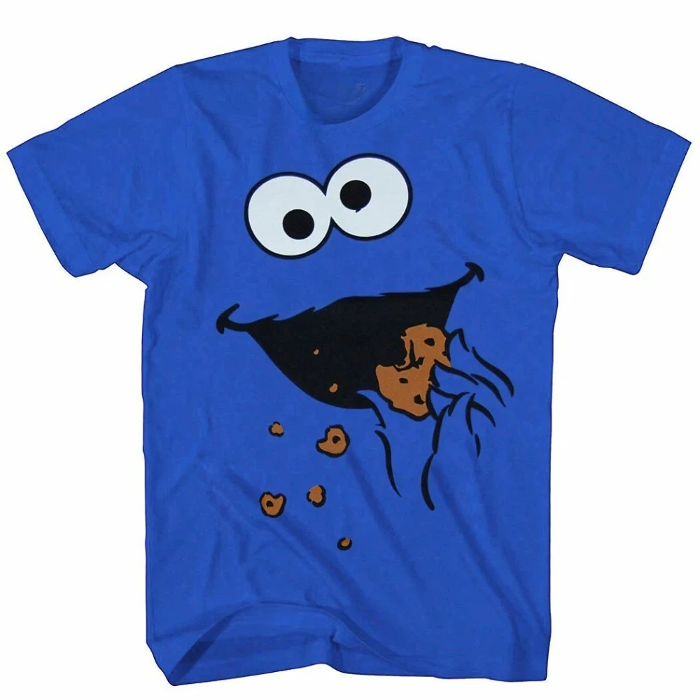 Camiseta Sesame Street Biscuit Monster More Biscuit para hombre, camiseta informal Unisex de moda para primavera/verano, nuevo producto